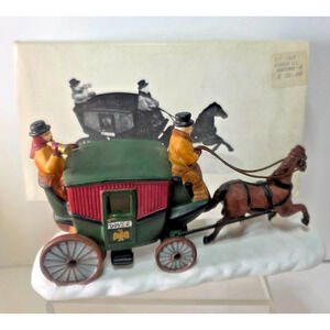 Dept. 56 Heritage Village Collection Dover Coach #6590-0 Set Box Horse Retired
